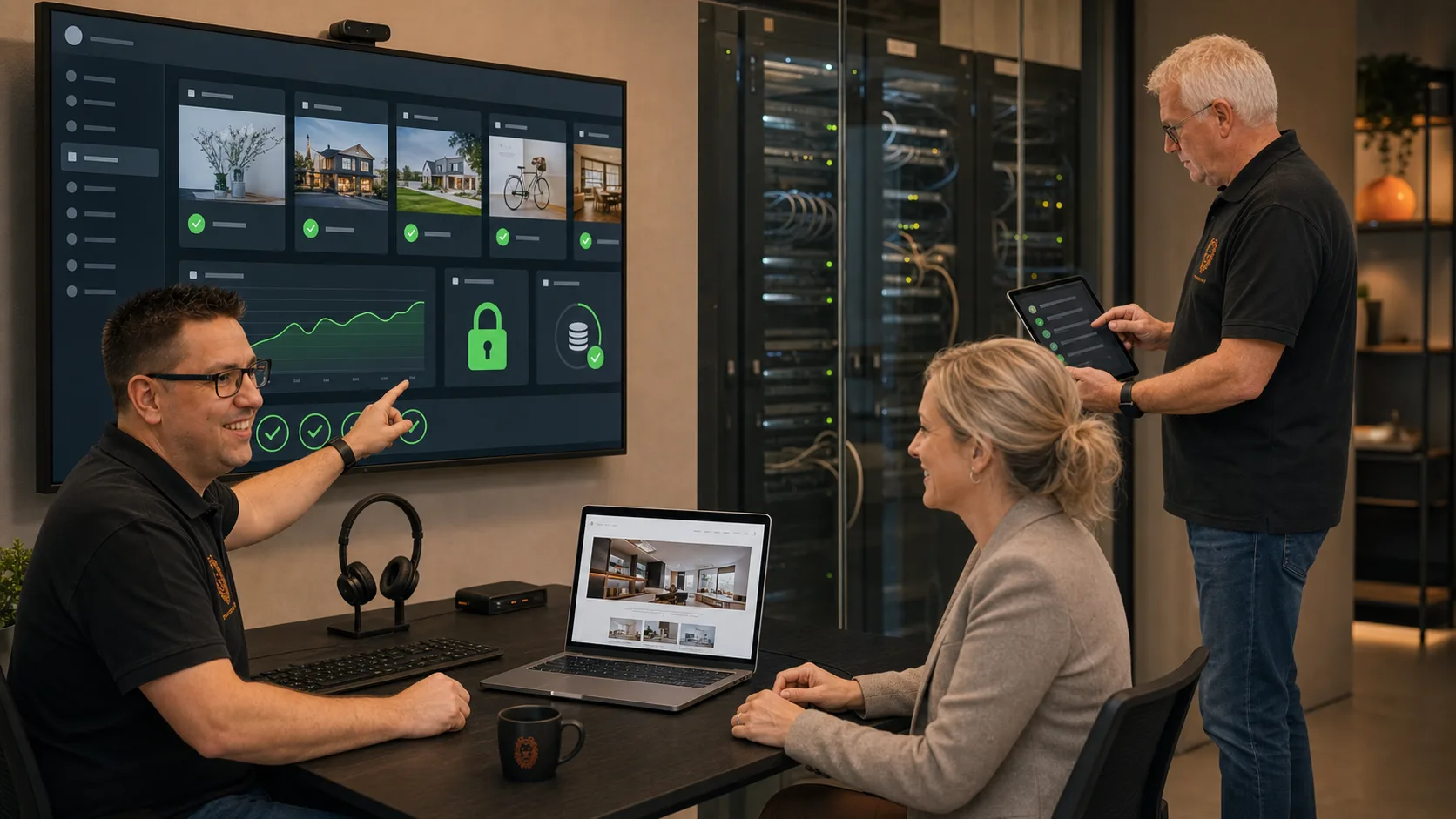 Mike Veenstra bewaakt monitoring en zakelijke back-up in de serverkast